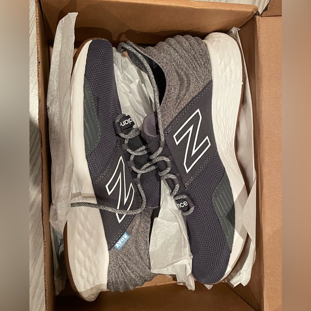 Grey new balance sneakers